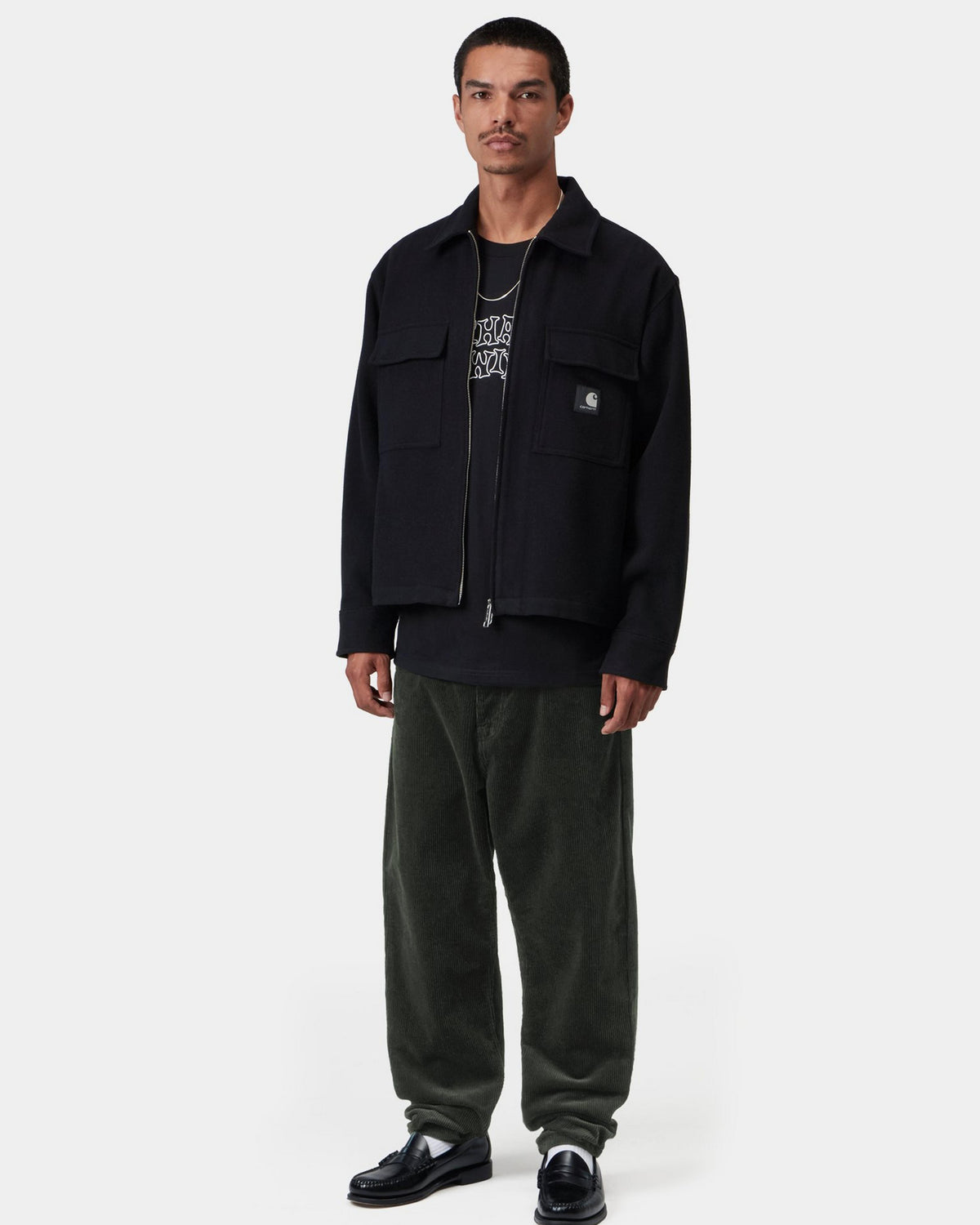 Carhartt WIP Newel Pant Relaxed Tapered Mens Cords - Raven Rinsed