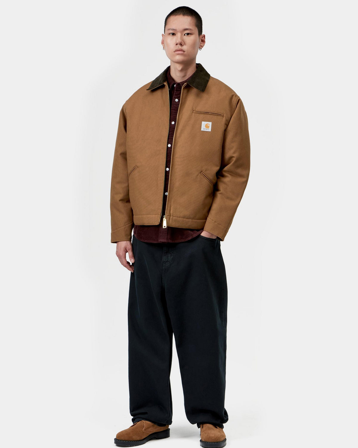Carhartt WIP OG Detroit Jacket Winter - WIP Hamilton Brown / Tobacco Rigid