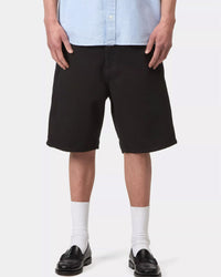 Carhartt WIP Single Knee Shorts - Black Rinsed | Carhartt WIP Shorts | JEANSTORE