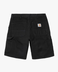 Carhartt WIP Single Knee Shorts - Black Rinsed | Carhartt WIP Shorts | JEANSTORE