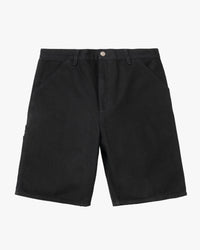 Carhartt WIP Single Knee Shorts - Black Rinsed | Carhartt WIP Shorts | JEANSTORE