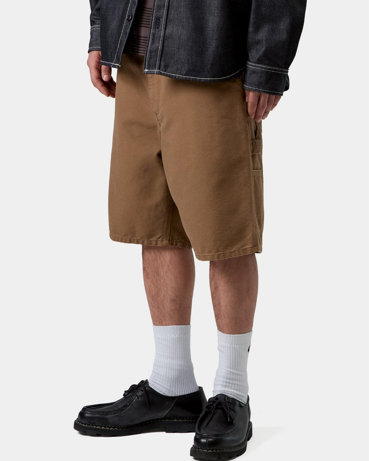 Carhartt WIP Single Knee Shorts - Hamilton Brown Rinsed