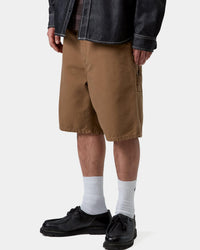 Carhartt WIP Single Knee Shorts - Hamilton Brown Rinsed