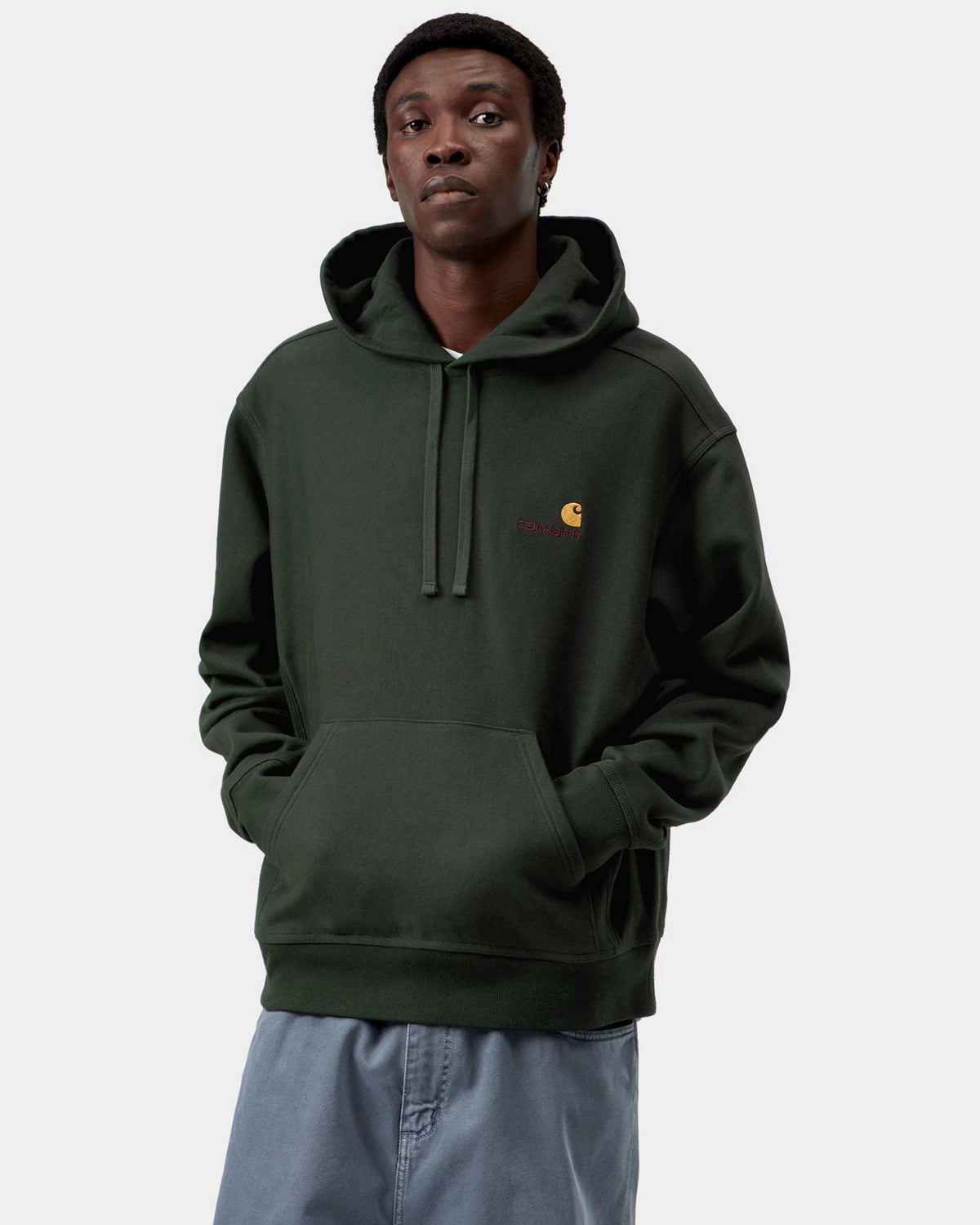 Carhartt WIP Hooded American Script Sweat - Raven