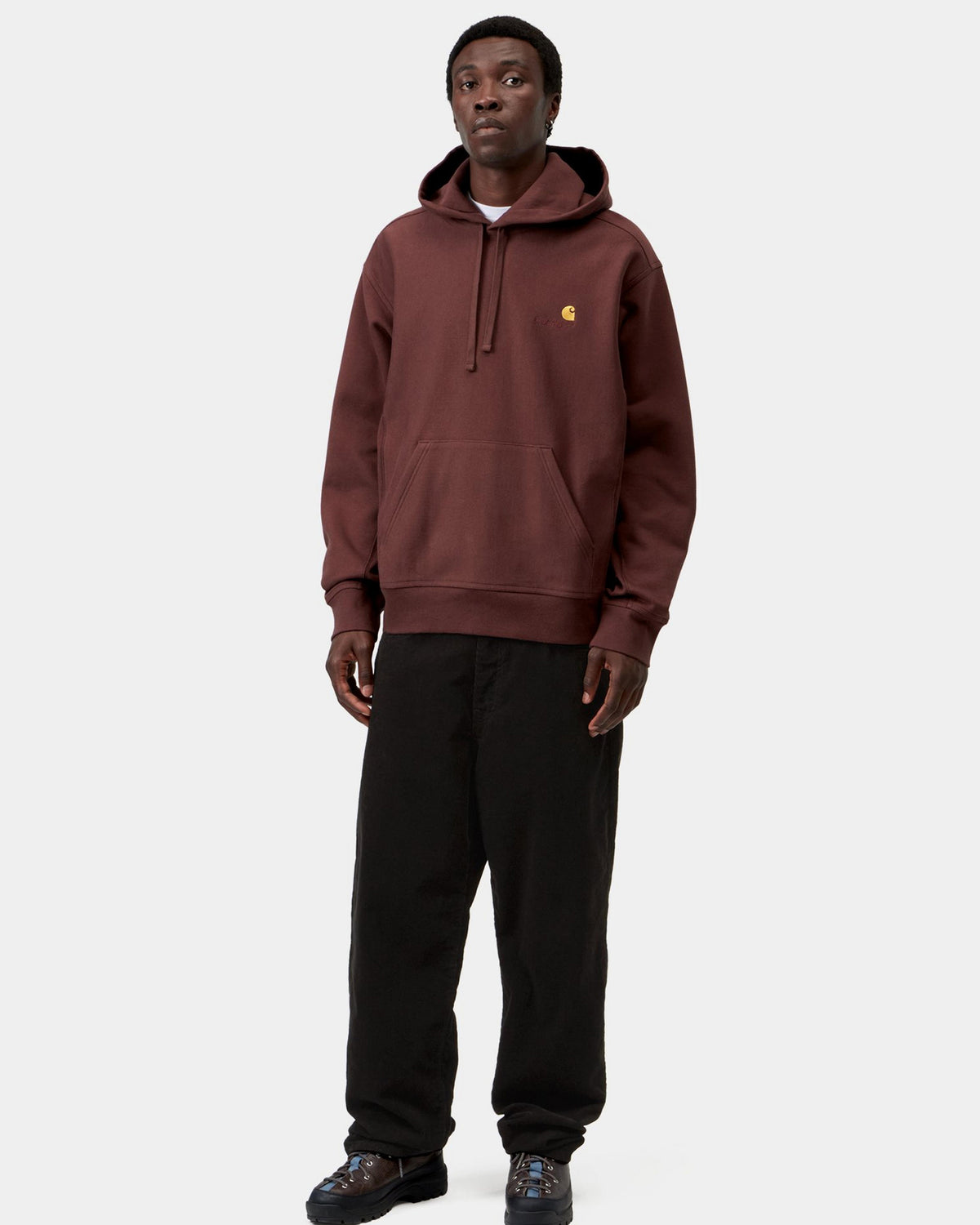Carhartt WIP Hooded American Script Sweat - Amarone