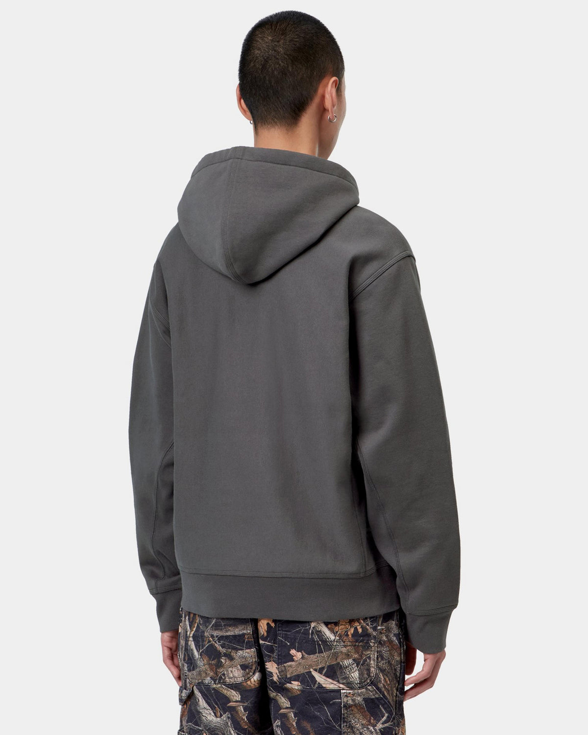 Carhartt WIP Hooded American Script Sweat - Graphite