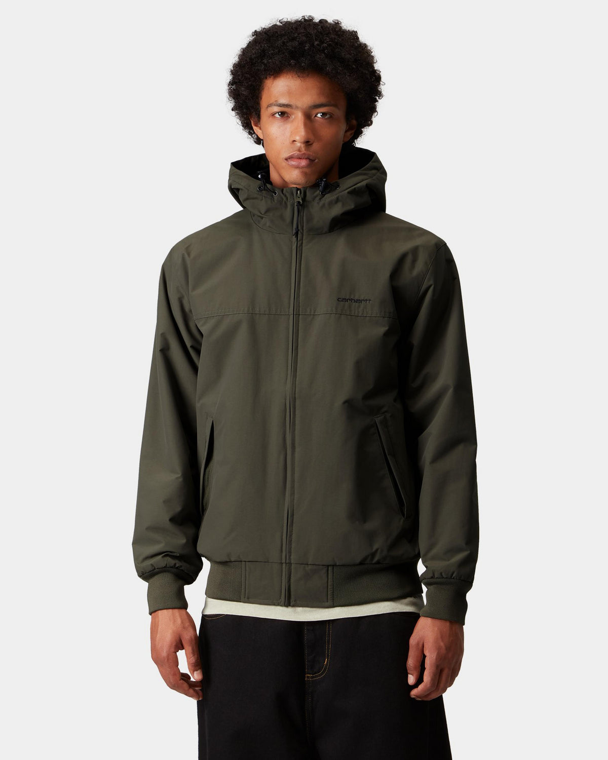 Carhartt WIP Hooded Sail Jacket - Cypress / Black