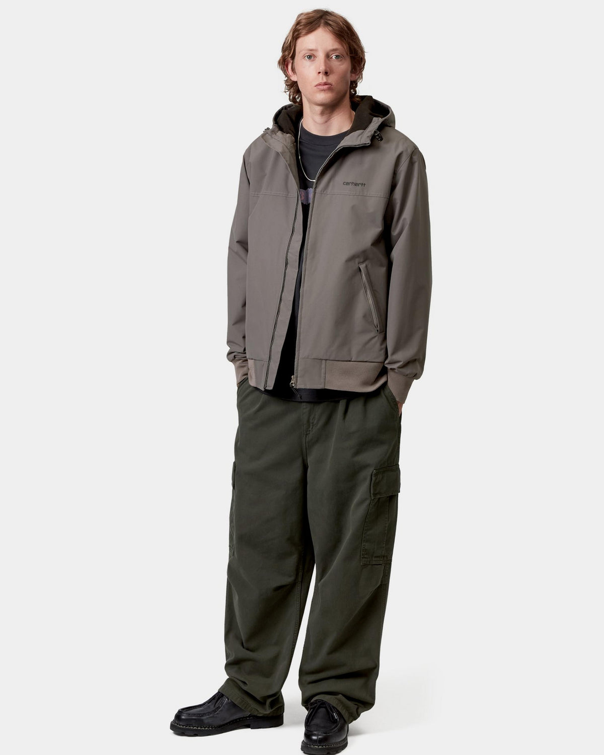 Carhartt WIP Hooded Sail Jacket - Porphyry / Black