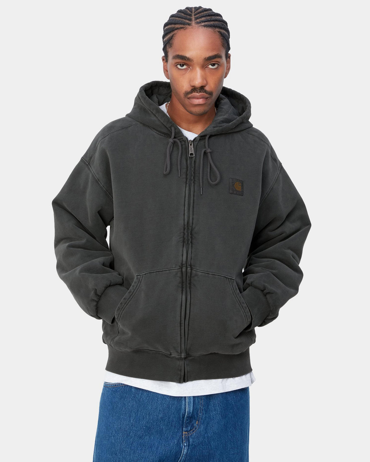 Carhartt WIP Hooded Vista Jacket - Black Garment Dyed
