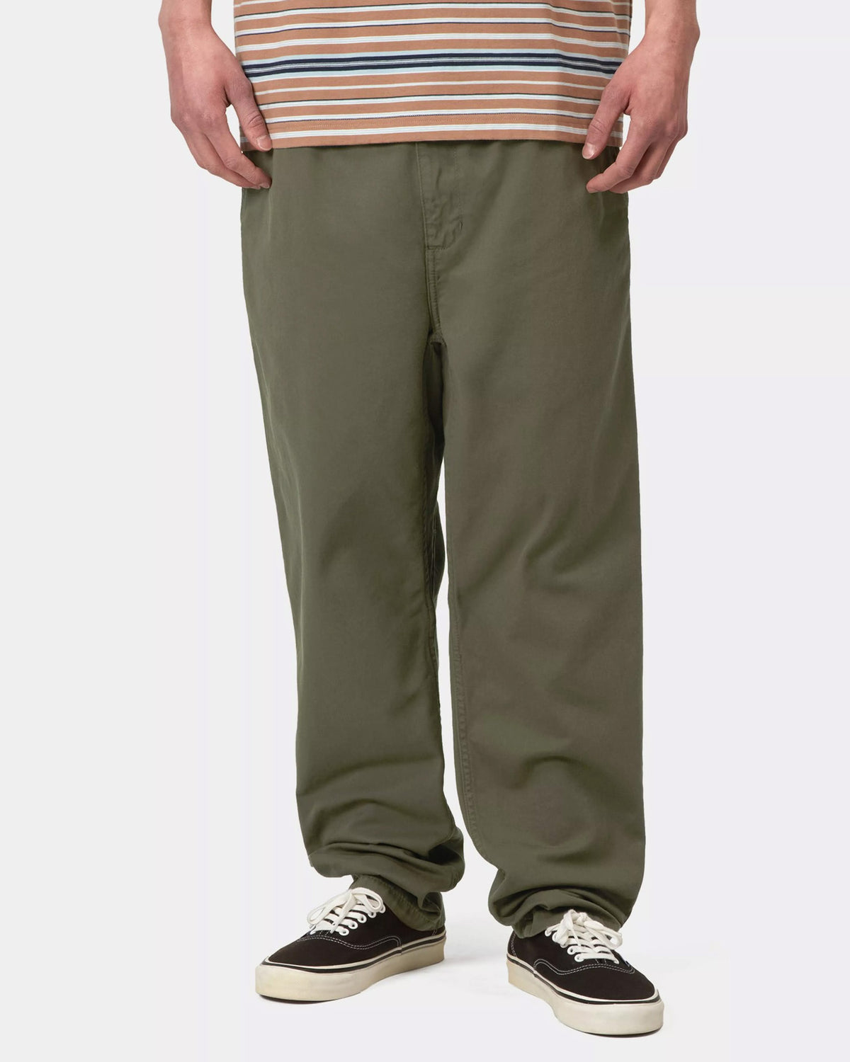 Carhartt WIP Flint Pant Regular Tapered Mens Trousers - Leaf Garment Dyed | Carhartt WIP Chinos & Trousers | JEANSTORE