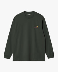 Carhartt WIP L/S American Script Tee - Raven