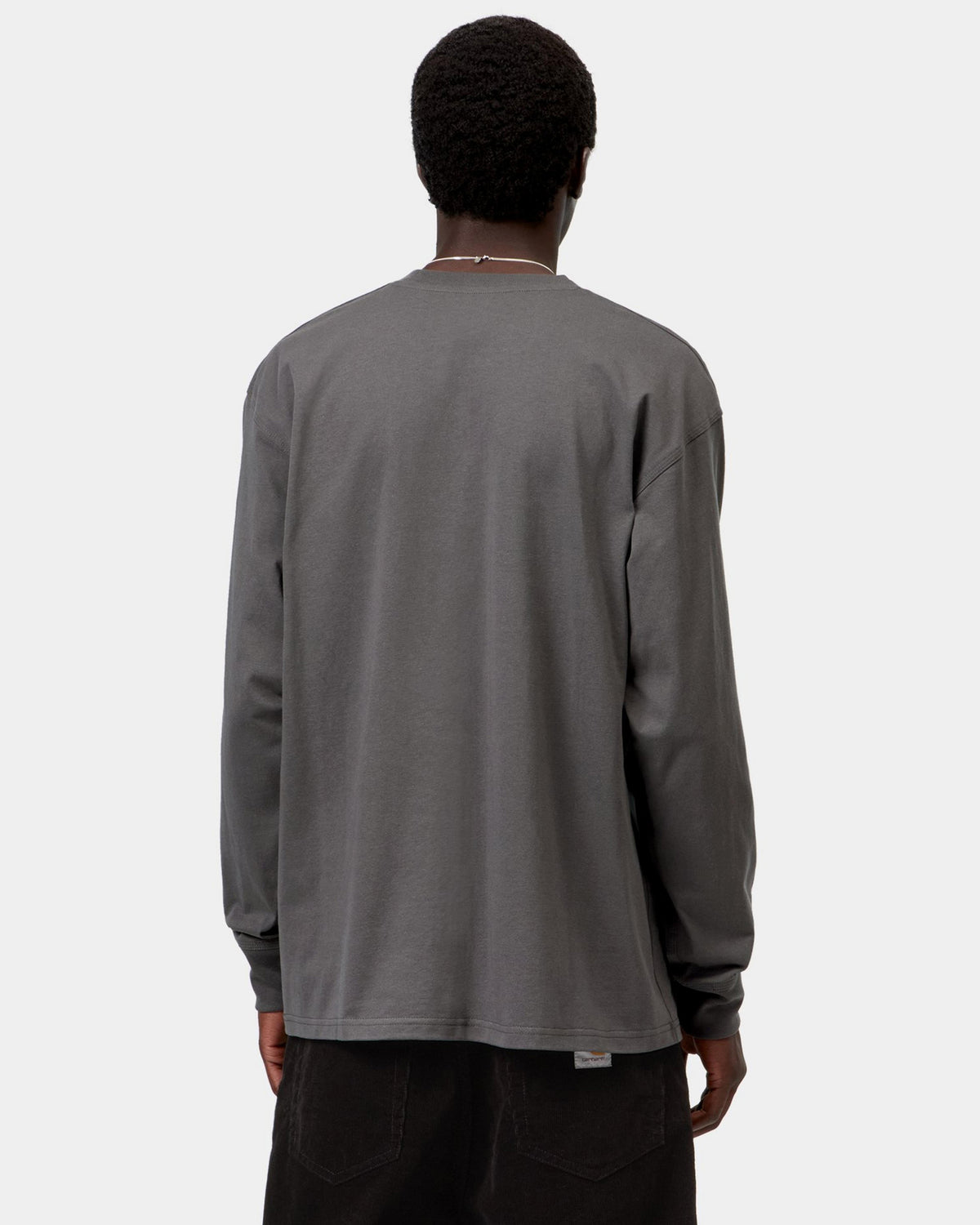 Carhartt WIP L/S American Script Tee - Graphite