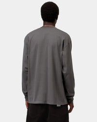 Carhartt WIP L/S American Script Tee - Graphite