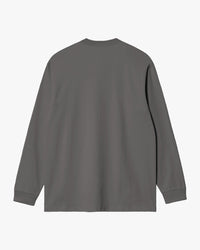 Carhartt WIP L/S American Script Tee - Graphite