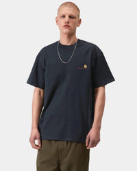 Carhartt WIP American Script Tee - Deep Night | Carhartt WIP T Shirts | JEANSTORE