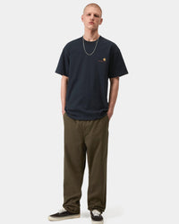 Carhartt WIP American Script Tee - Deep Night | Carhartt WIP T Shirts | JEANSTORE