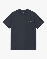 Carhartt WIP American Script Tee - Deep Night | Carhartt WIP T Shirts | JEANSTORE