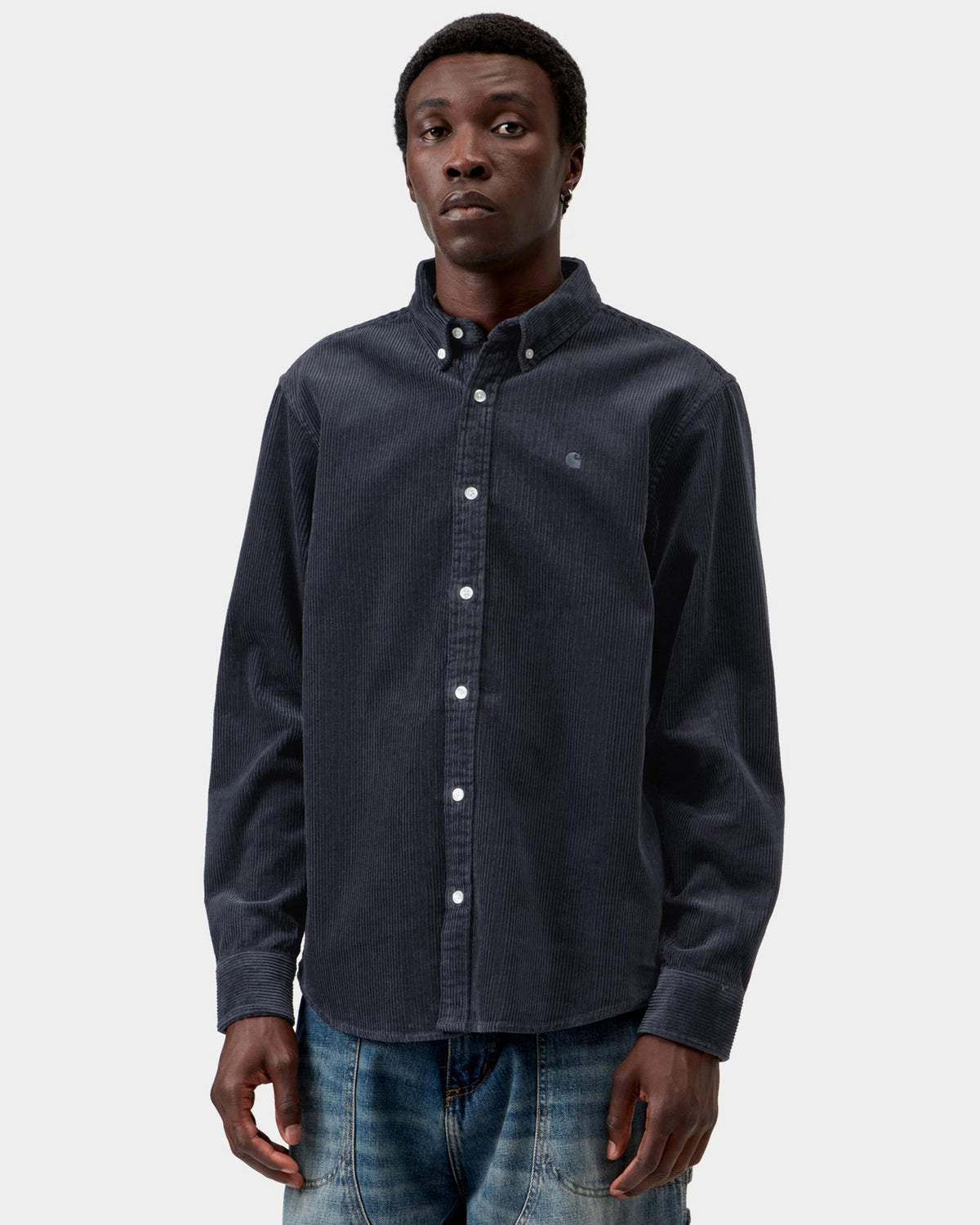 Carhartt WIP L/S Madison Cord Shirt - Dark Navy