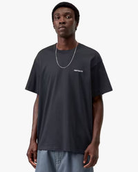 Carhartt WIP S/S Script Embroidery Tee - Dark Navy / White | Carhartt WIP T Shirts | Jeanstore