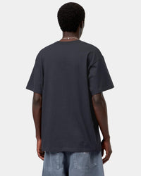 Carhartt WIP S/S Script Embroidery Tee - Dark Navy / White