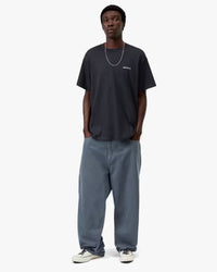 Carhartt WIP S/S Script Embroidery Tee - Dark Navy / White | Carhartt WIP T Shirts | Jeanstore