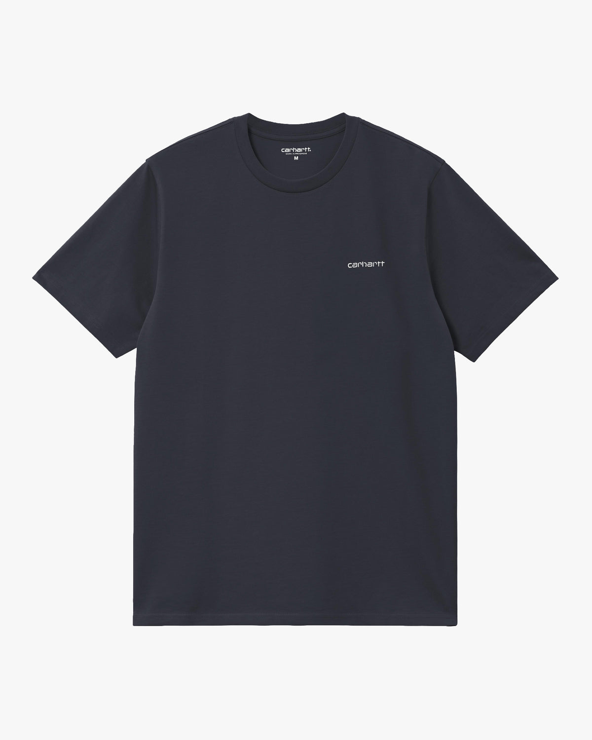Carhartt WIP S/S Script Embroidery Tee - Dark Navy / White