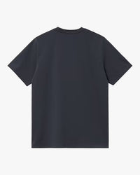 Carhartt WIP S/S Script Embroidery Tee - Dark Navy / White | Carhartt WIP T Shirts | Jeanstore