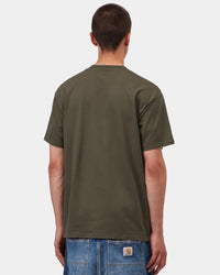 Carhartt WIP S/S Script Embroidery Tee - Cypress / Black