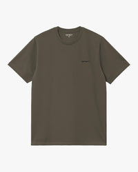 Carhartt WIP S/S Script Embroidery Tee - Cypress / Black