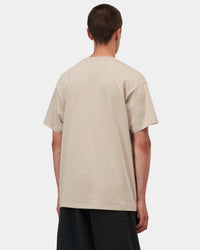 Carhartt WIP S/S Script Embroidery Tee - Fleur De Sel / Black