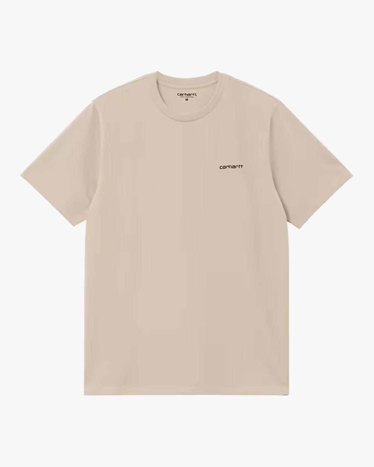 Carhartt WIP S/S Script Embroidery Tee - Fleur De Sel / Black | Carhartt WIP T Shirts | Jeanstore