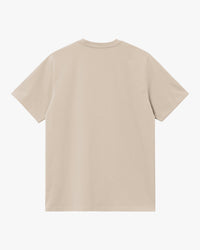 Carhartt WIP S/S Script Embroidery Tee - Fleur De Sel / Black