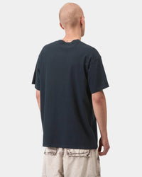 Carhartt WIP S/S Script Embroidery Tee - Deep Night / White