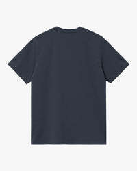 Carhartt WIP S/S Script Embroidery Tee - Deep Night / White