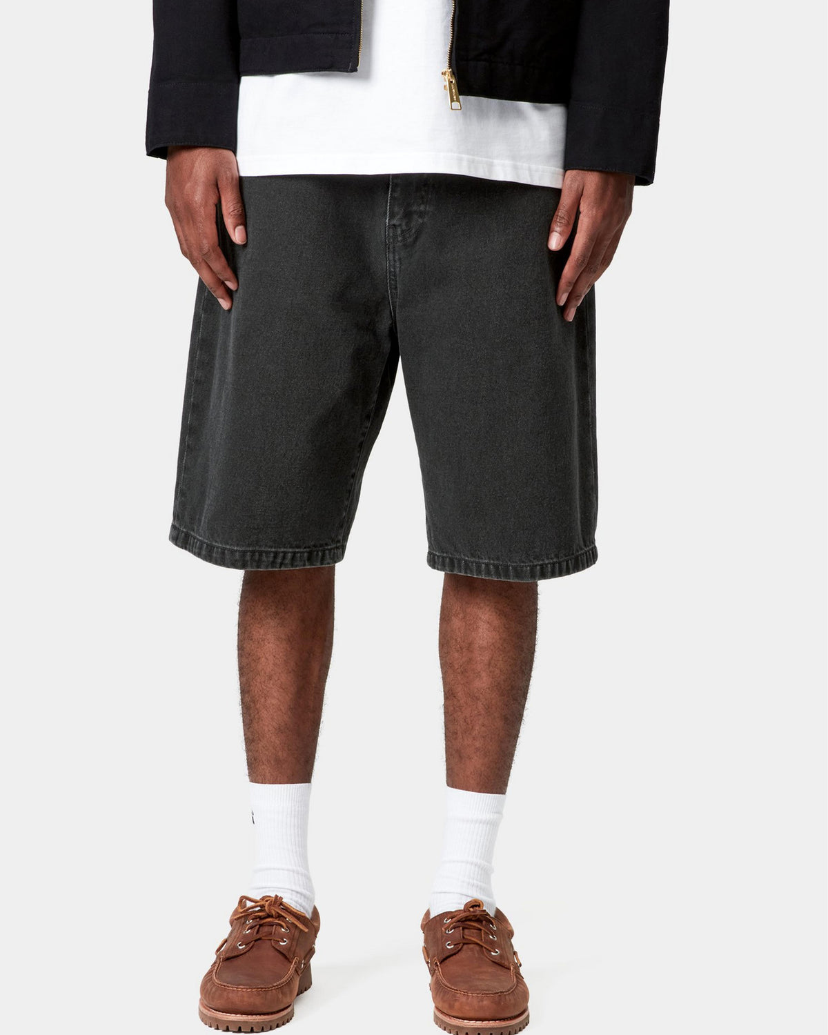 Carhartt WIP Landon Shorts - Black Stone Washed | Carhartt WIP Shorts | JEANSTORE
