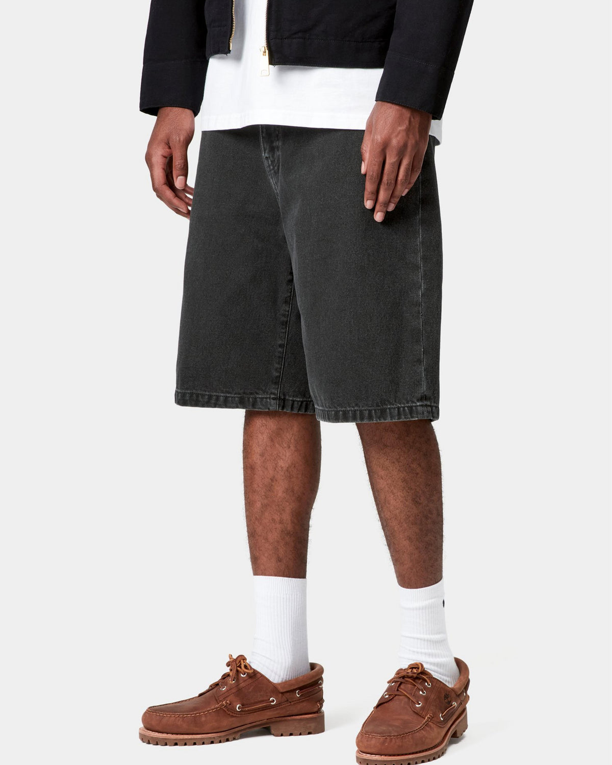 Carhartt WIP Landon Shorts - Black Stone Washed | Carhartt WIP Shorts | JEANSTORE