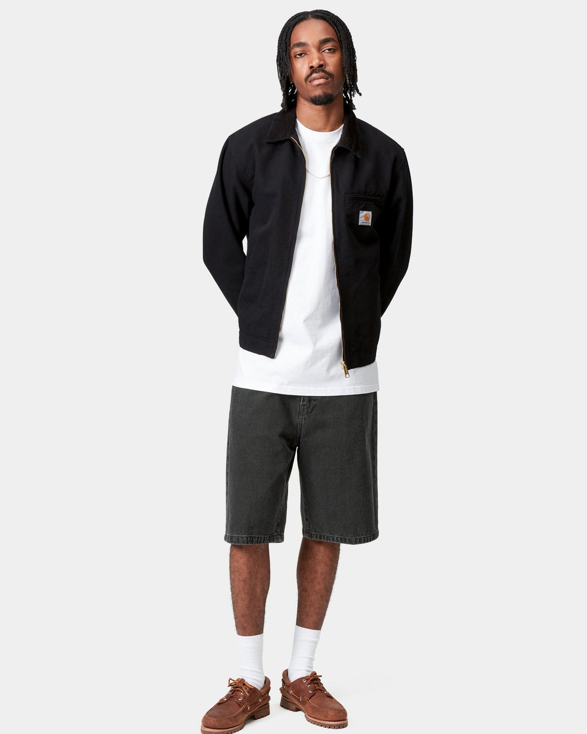 Carhartt WIP Landon Shorts - Black Stone Washed | Carhartt WIP Shorts | JEANSTORE