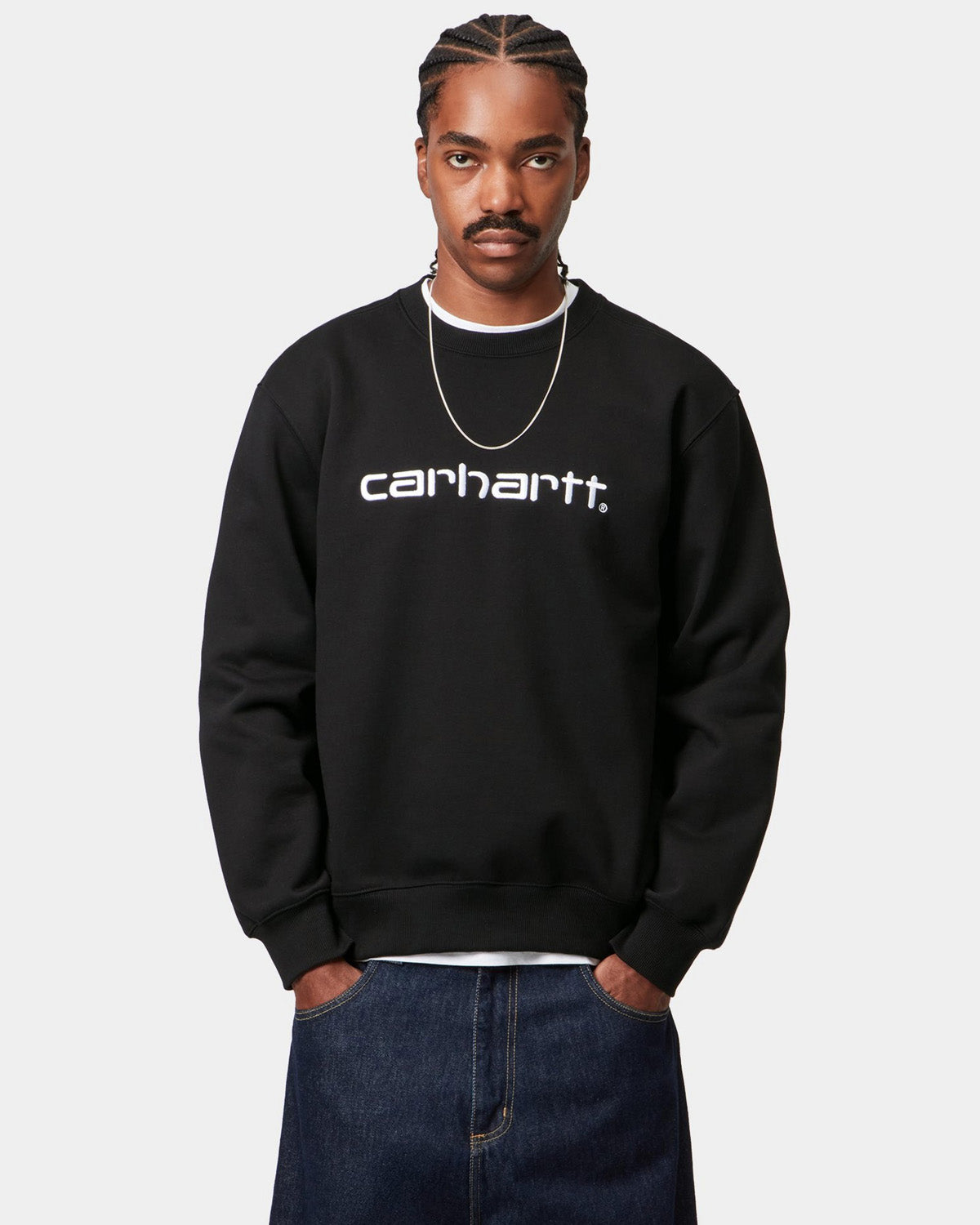 Carhartt WIP Sweat - Black / White | Carhartt WIP Sweaters & Knitwear | JEANSTORE