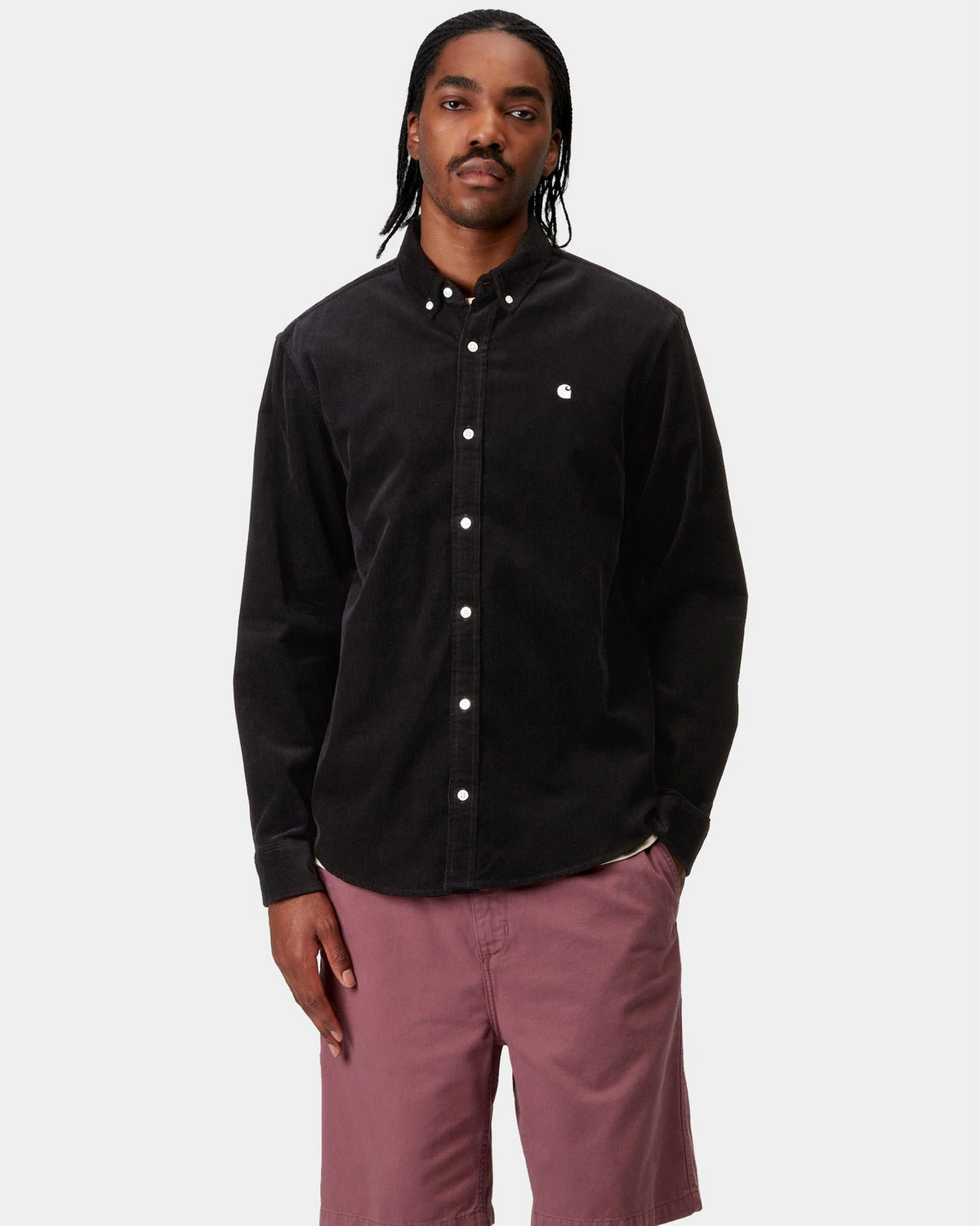 Carhartt WIP L/S Madison Fine Cord Shirt - Black / Wax | Carhartt WIP Shirts | JEANSTORE