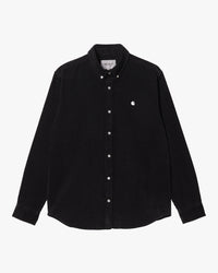 Carhartt WIP L/S Madison Fine Cord Shirt - Black / Wax | Carhartt WIP Shirts | JEANSTORE