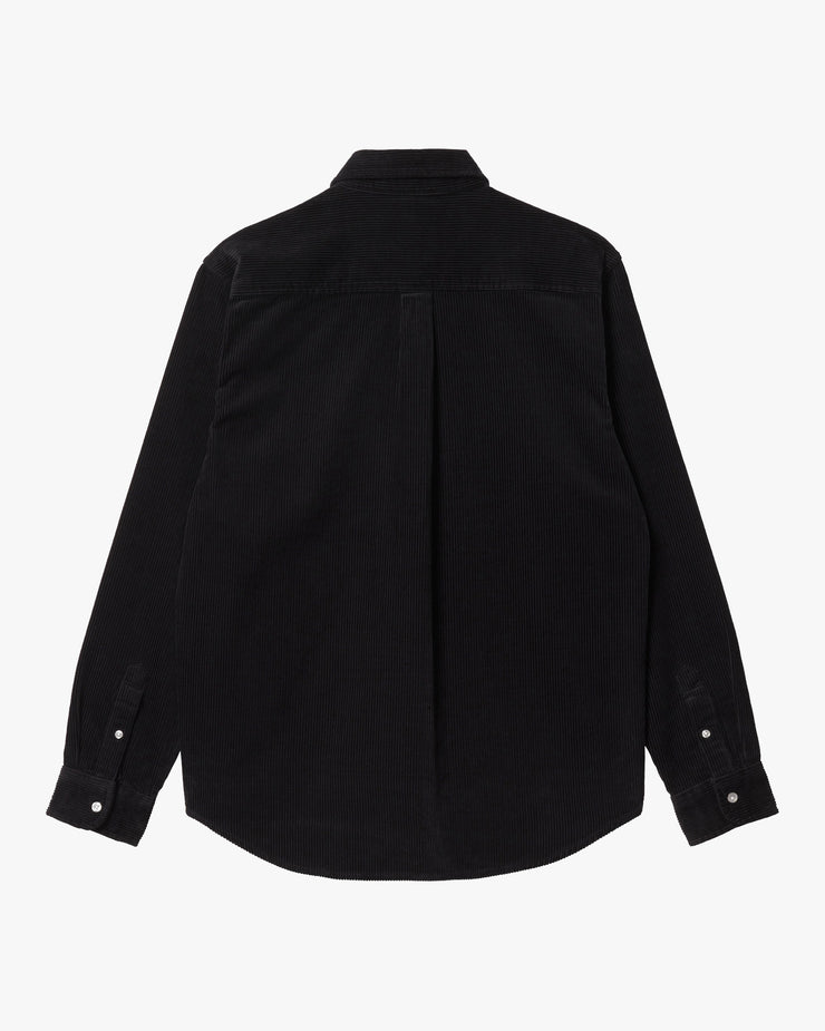 Carhartt WIP L/S Madison Fine Cord Shirt - Black / Wax