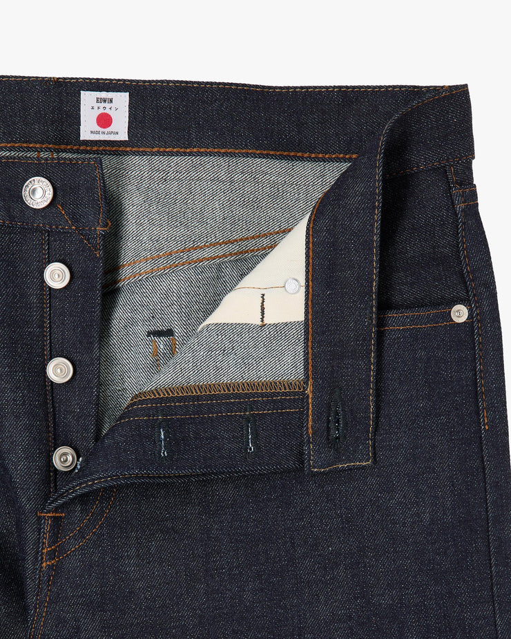 Edwin Made In Japan Slim Tapered Mens Jeans - 14oz Kurabo Recycled Red Selvage Denim / Blue Unwashed