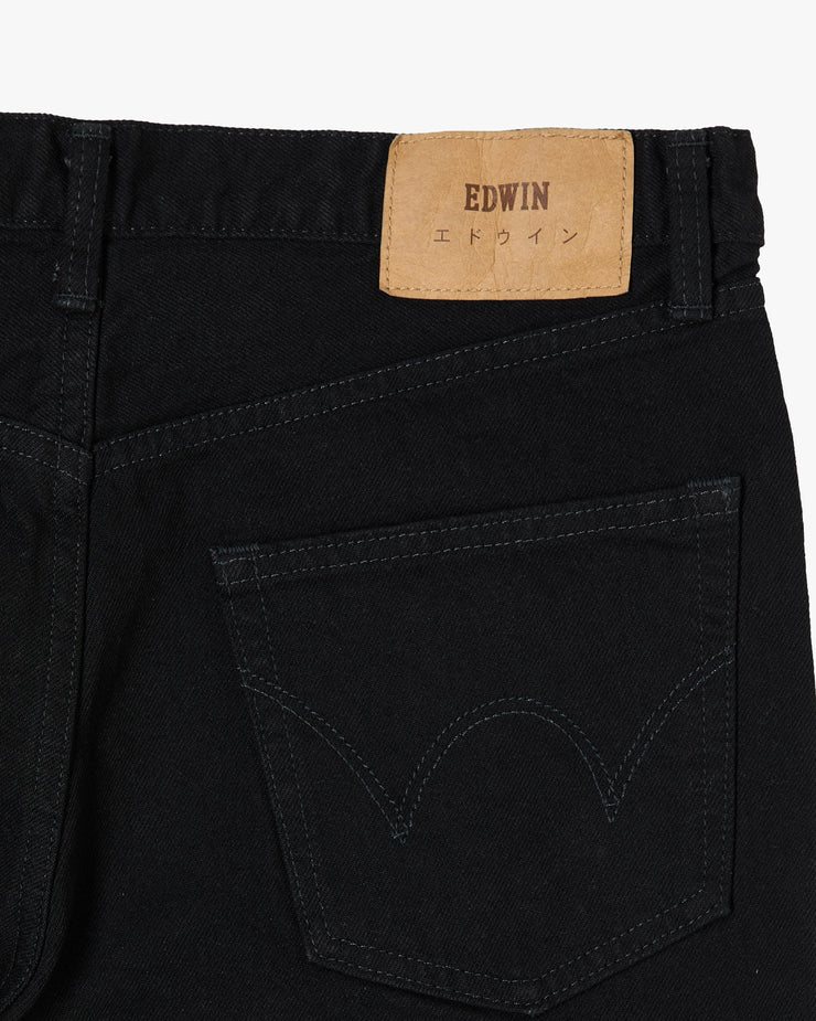 Edwin Made In Japan Loose Straight Mens Jeans - 13oz Kaihara Right Hand Denim / Black Unwashed