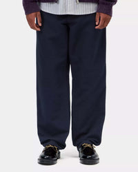 Carhartt WIP Single Knee Pant Relaxed Fit Canvas Trousers - Dark Navy Rinsed