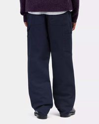Carhartt WIP Single Knee Pant Relaxed Fit Canvas Trousers - Dark Navy Rinsed