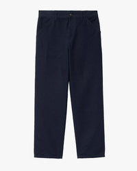 Carhartt WIP Single Knee Pant Relaxed Fit Canvas Trousers - Dark Navy Rinsed