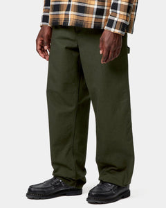 Carhartt WIP Single Knee Pant Relaxed Fit Canvas Trousers - Olive Rinsed