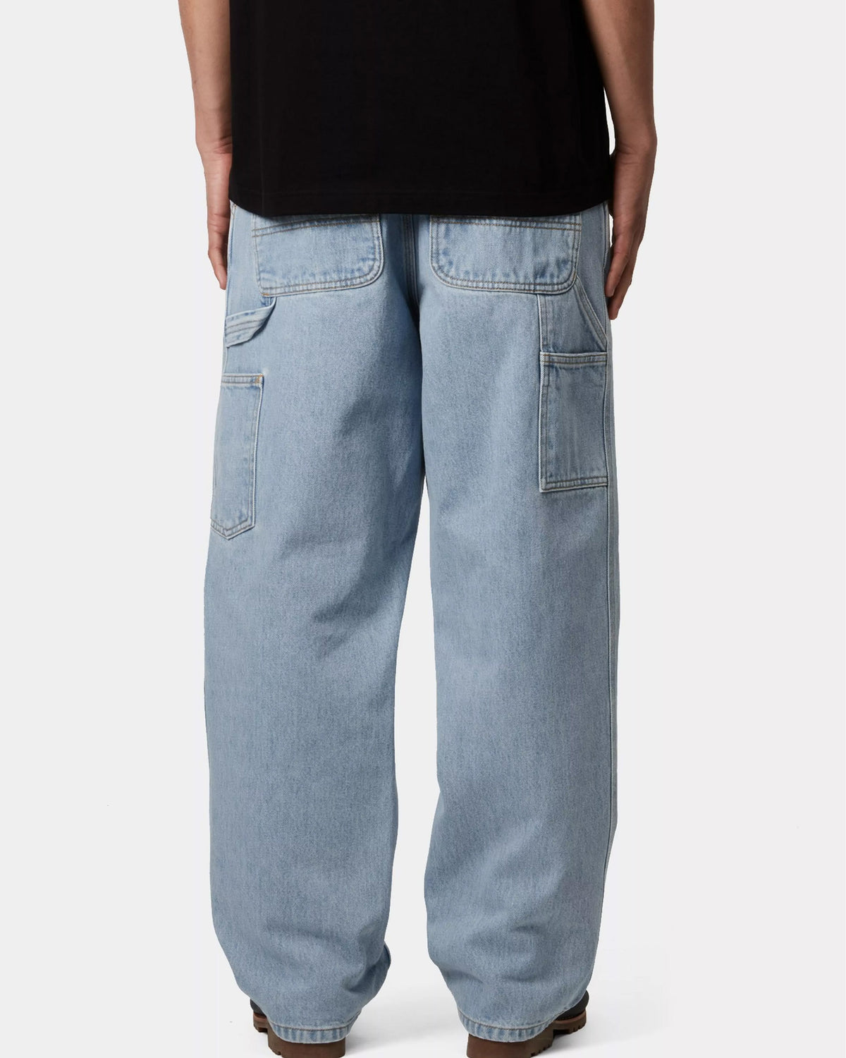 Carhartt WIP Single Knee Pant Relaxed Fit Mens Jeans - Blue Heavy Stone Bleached