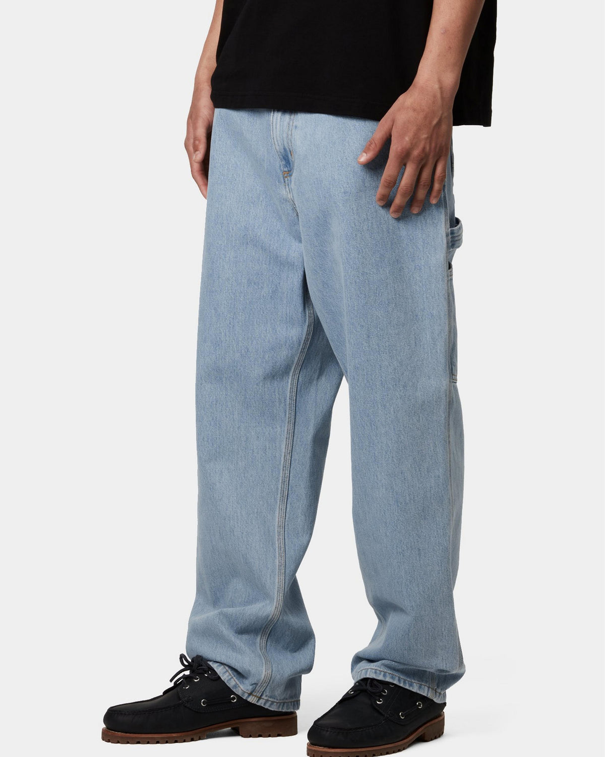 Carhartt WIP Single Knee Pant Relaxed Fit Mens Jeans - Blue Heavy Stone Bleached