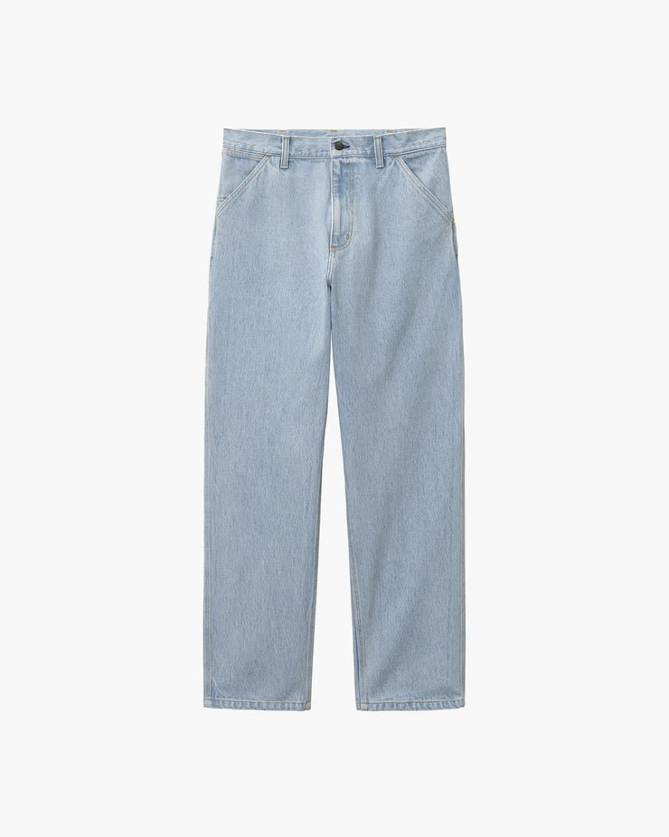 Carhartt WIP Single Knee Pant Relaxed Fit Mens Jeans - Blue Heavy Stone Bleached